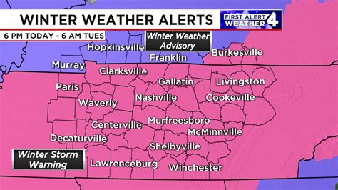 winter storm warnings issued for middle tennessee and southern kentucky|tennessee winter road conditions.